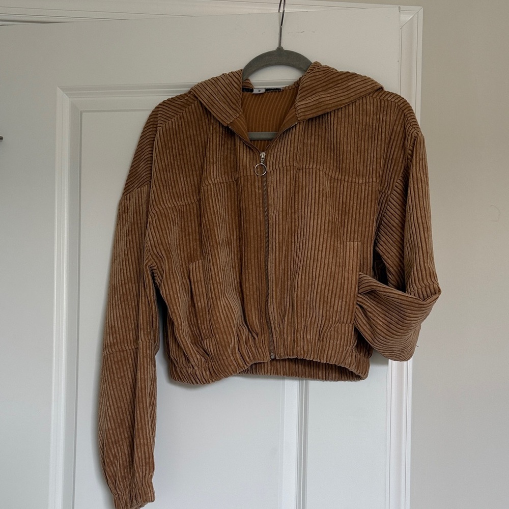 HYFVE Tan Corduroy Bomber Jacket